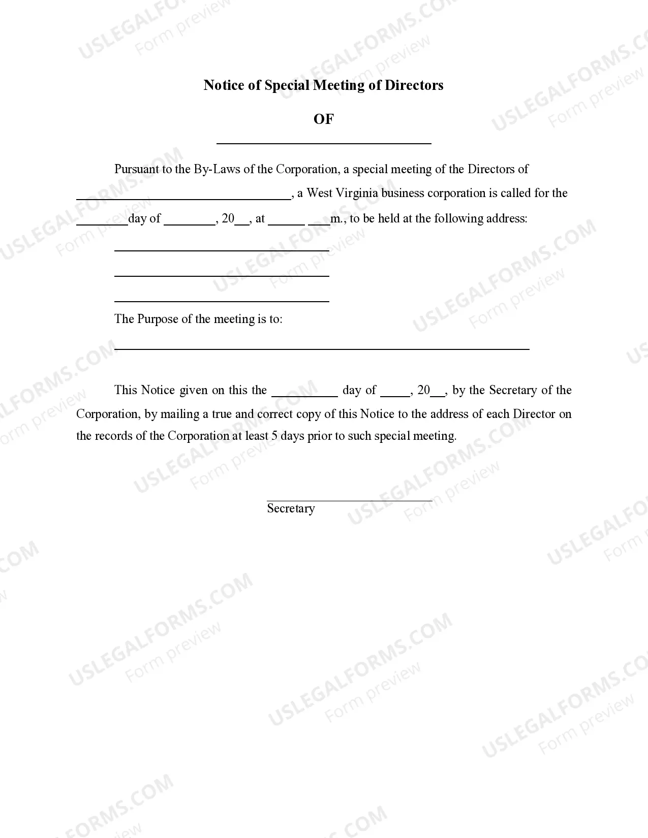 Preview Notices, Resolutions, Simple Stock Ledger and Certificate