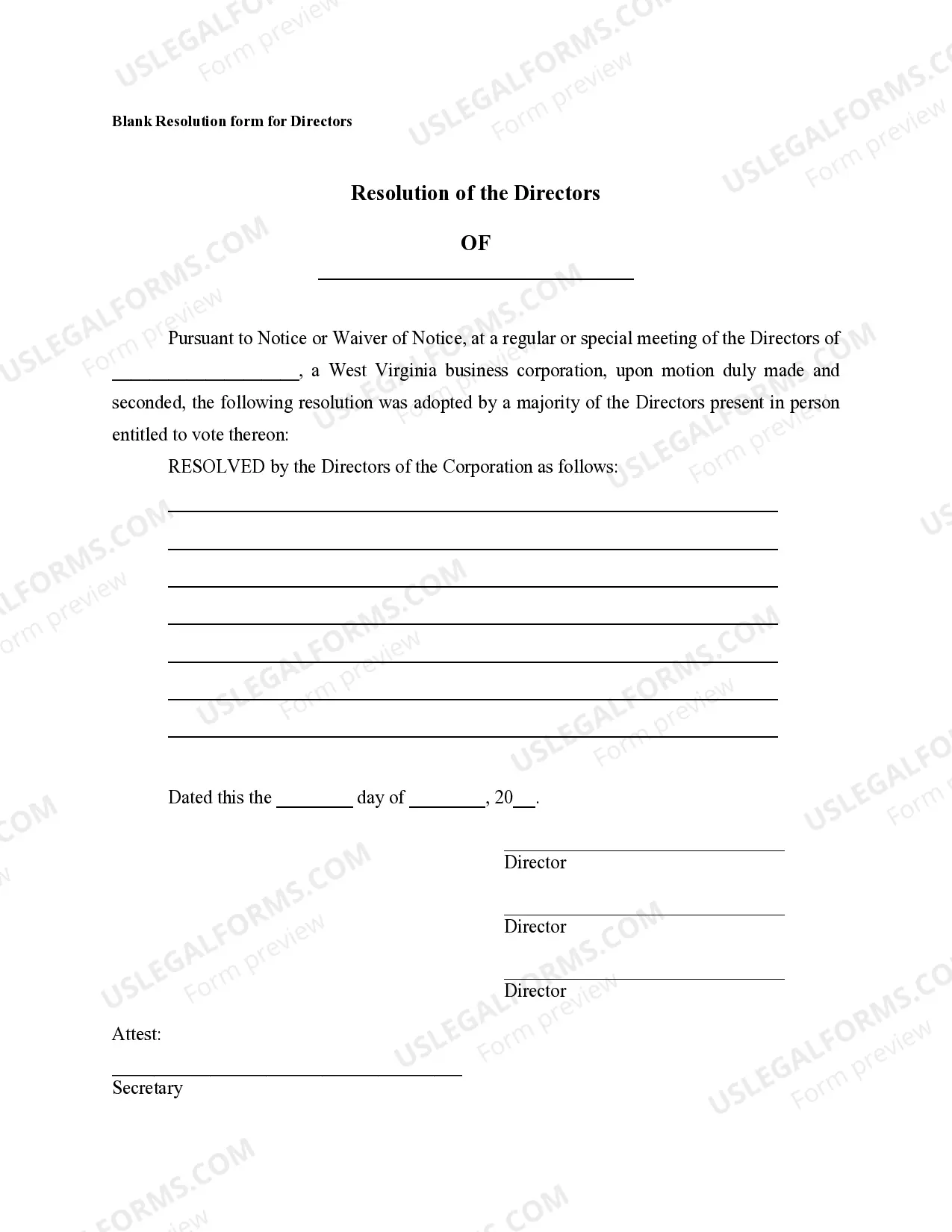Preview Notices, Resolutions, Simple Stock Ledger and Certificate