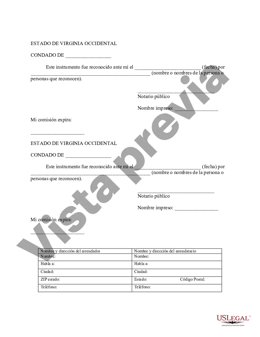 Preview Aviso de Arrendamiento para Grabación