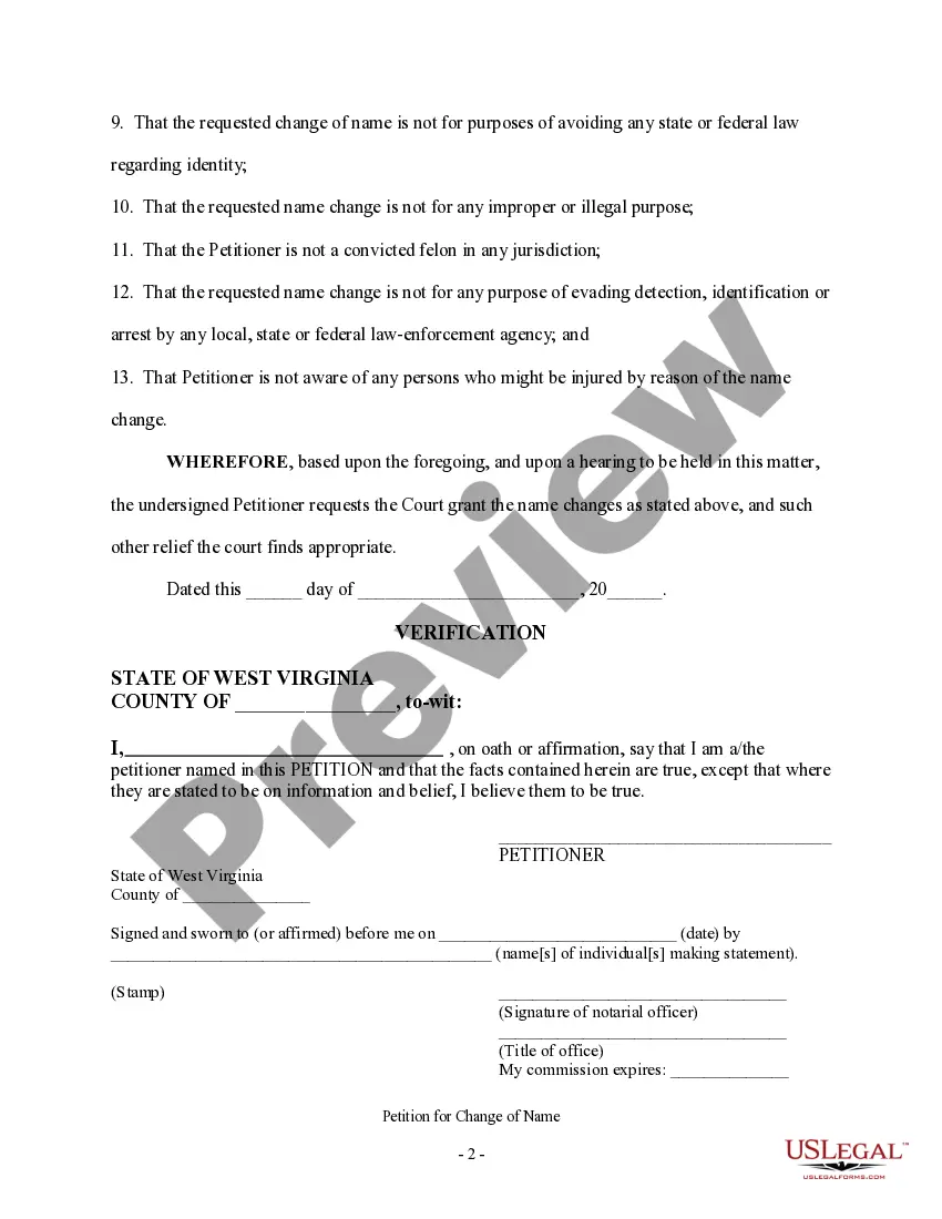 Get Petition for Name Change Preview Petition for Name Change