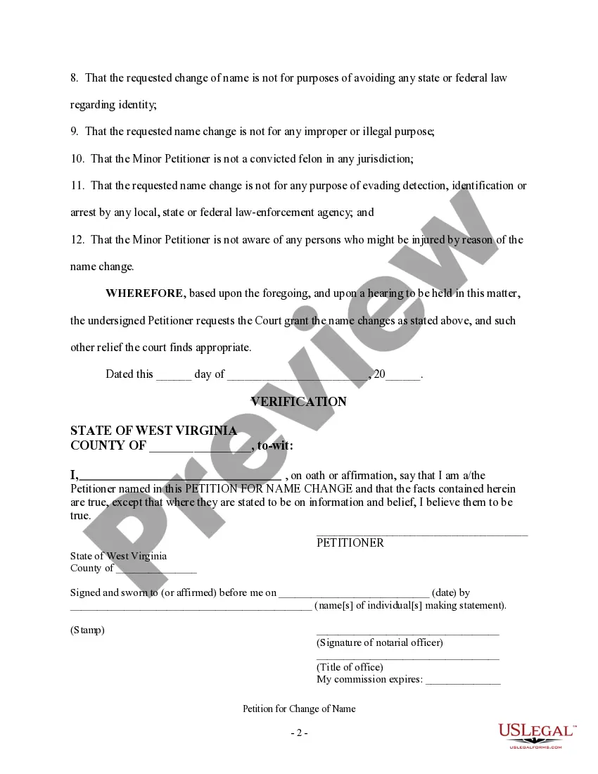 Get Petition for Name Change Preview Petition for Name Change