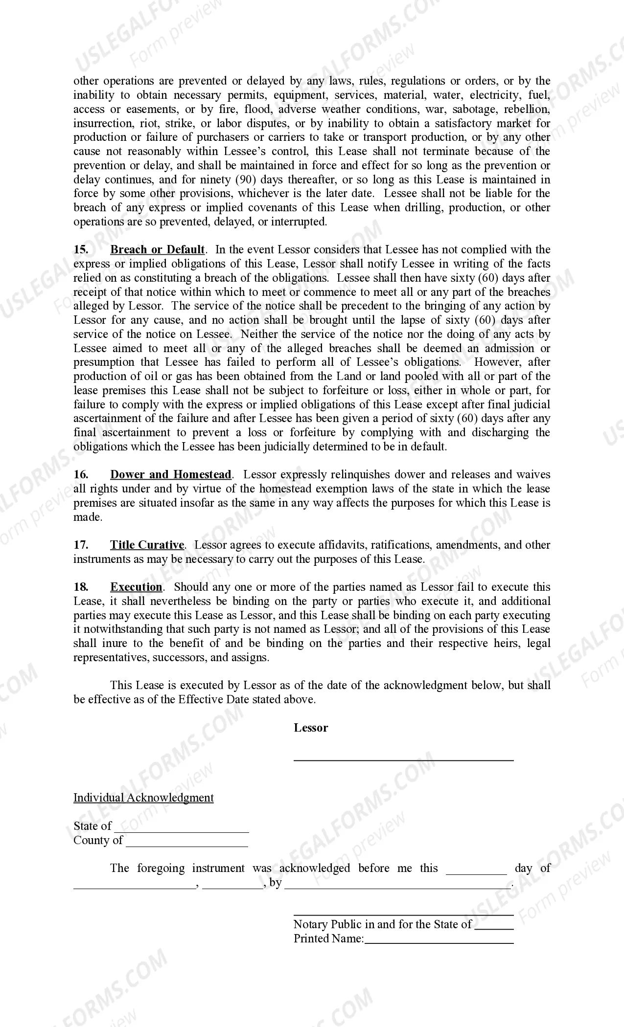 Preview Rental Lease Pooling Provision