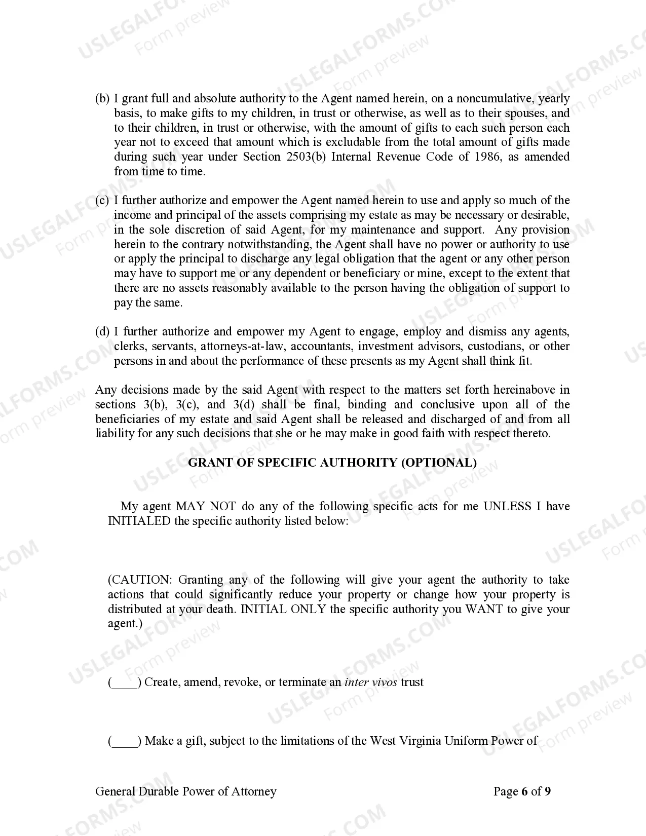 Preview General Durable Power of Attorney for Property and Finances or Financial Effective Immediately