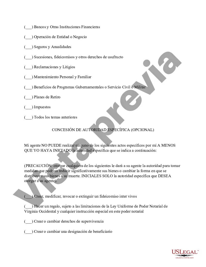Preview Poder legal de Virginia Occidental
