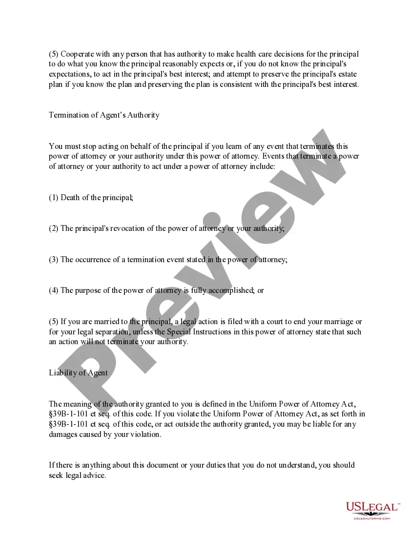 Preview West Virginia Statutory Power of Attorney