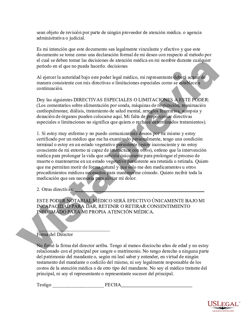 Preview Poder notarial médico reglamentario y testamento en vida
