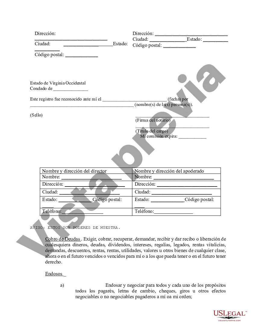 Preview Poder notarial limitado en el que se especifican poderes con ejemplos de poderes incluidos