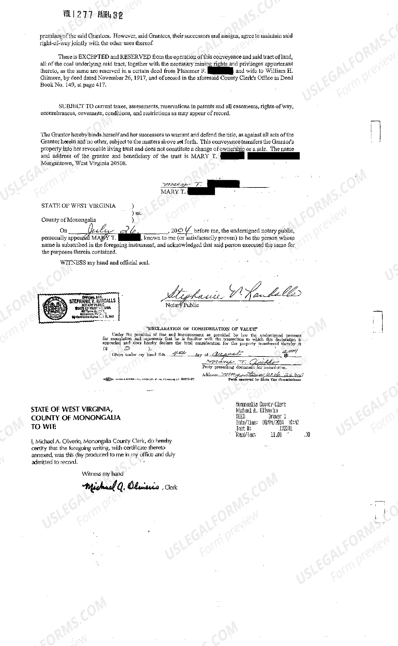 Preview Trust Transfer Deed