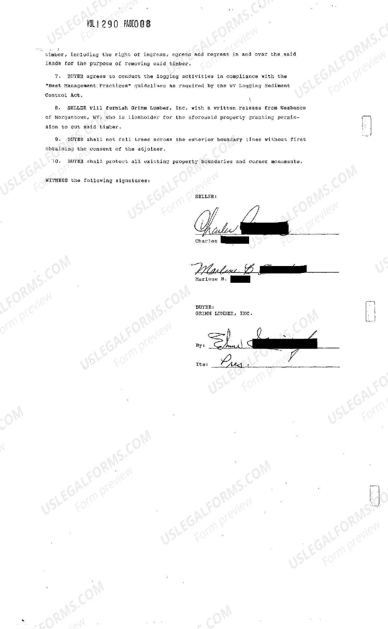 Preview Timber Sale Contract