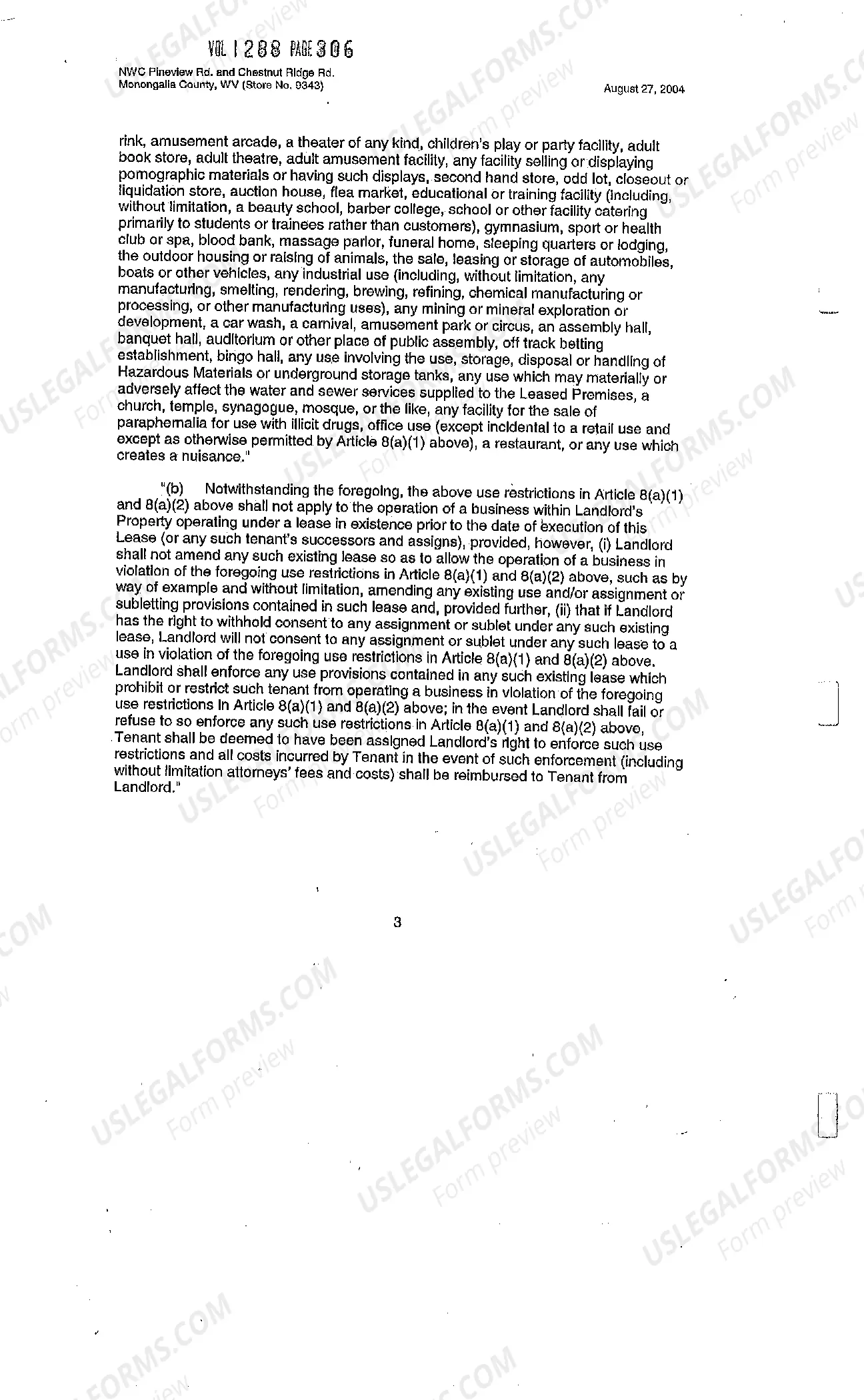Preview Memorandum of Commercial Lease