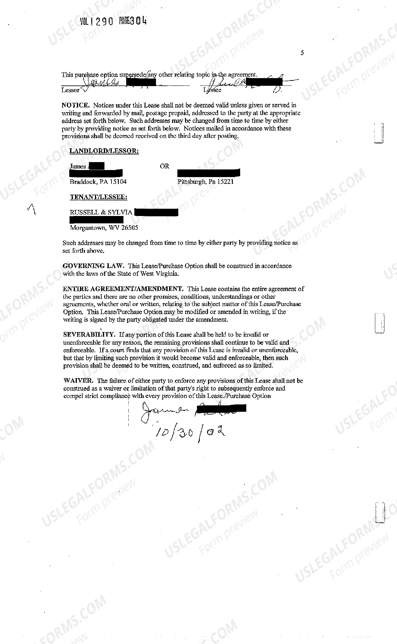 Preview Lease with Purchase Option