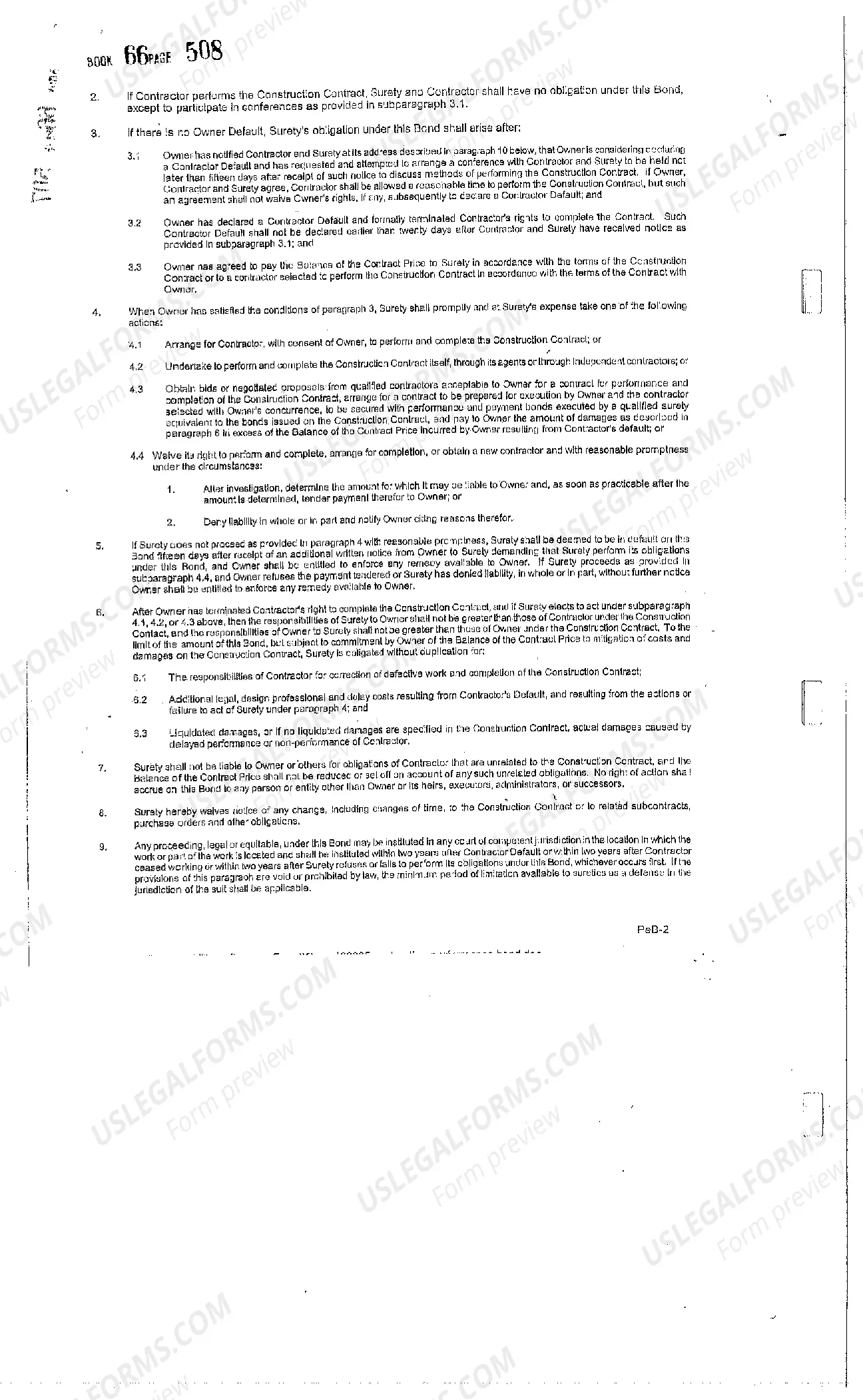 Preview Construction Performance Bond for Water Line Relocation Project