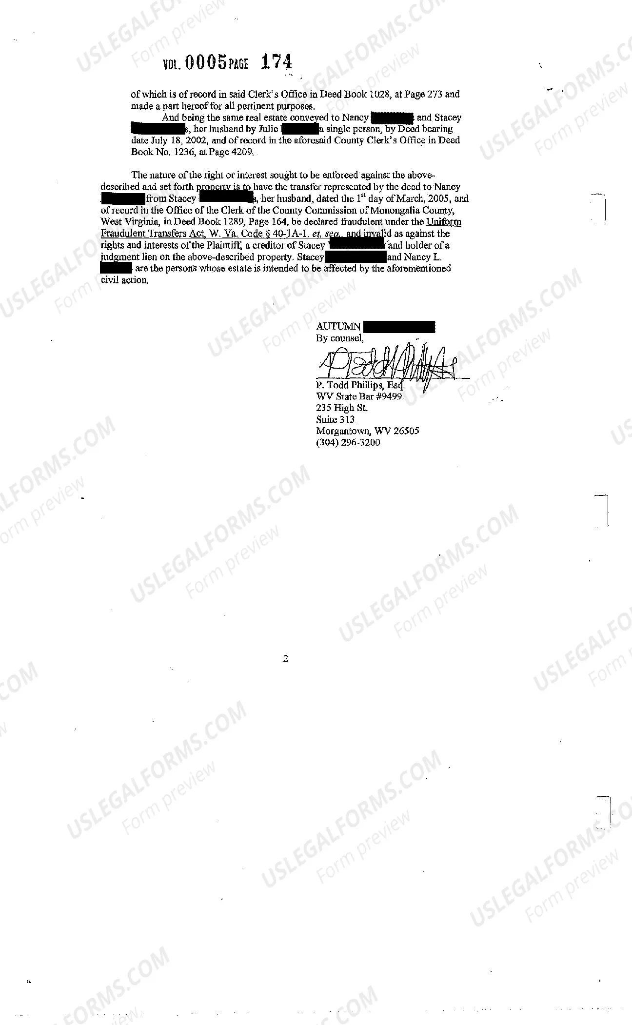 Preview Notice of Lis Pendens