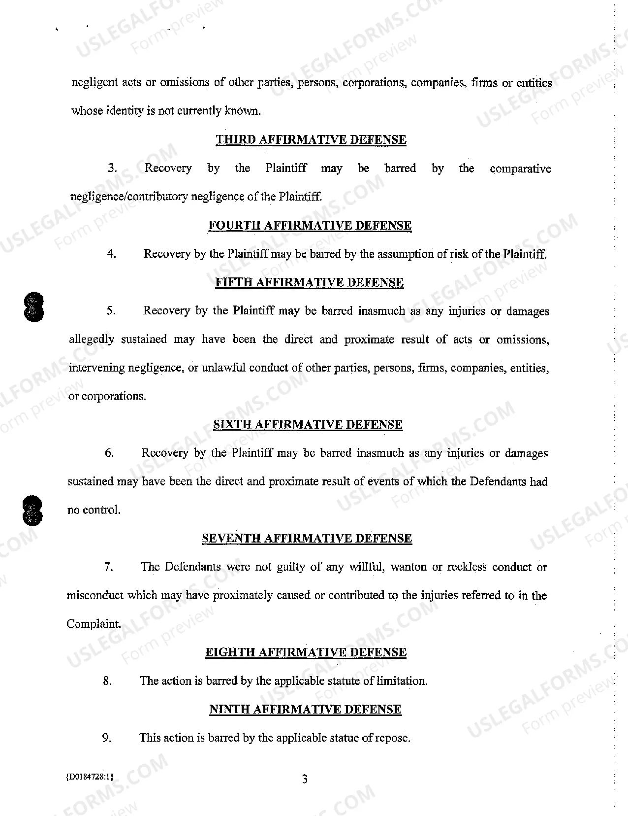 Preview A07 Answer and Affirmative Defenses