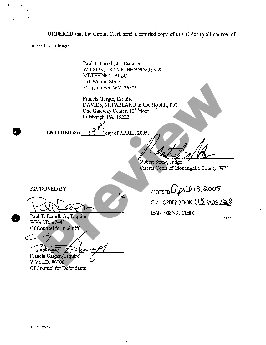 Preview Dismissal Order with Prejudice Due to Settlement