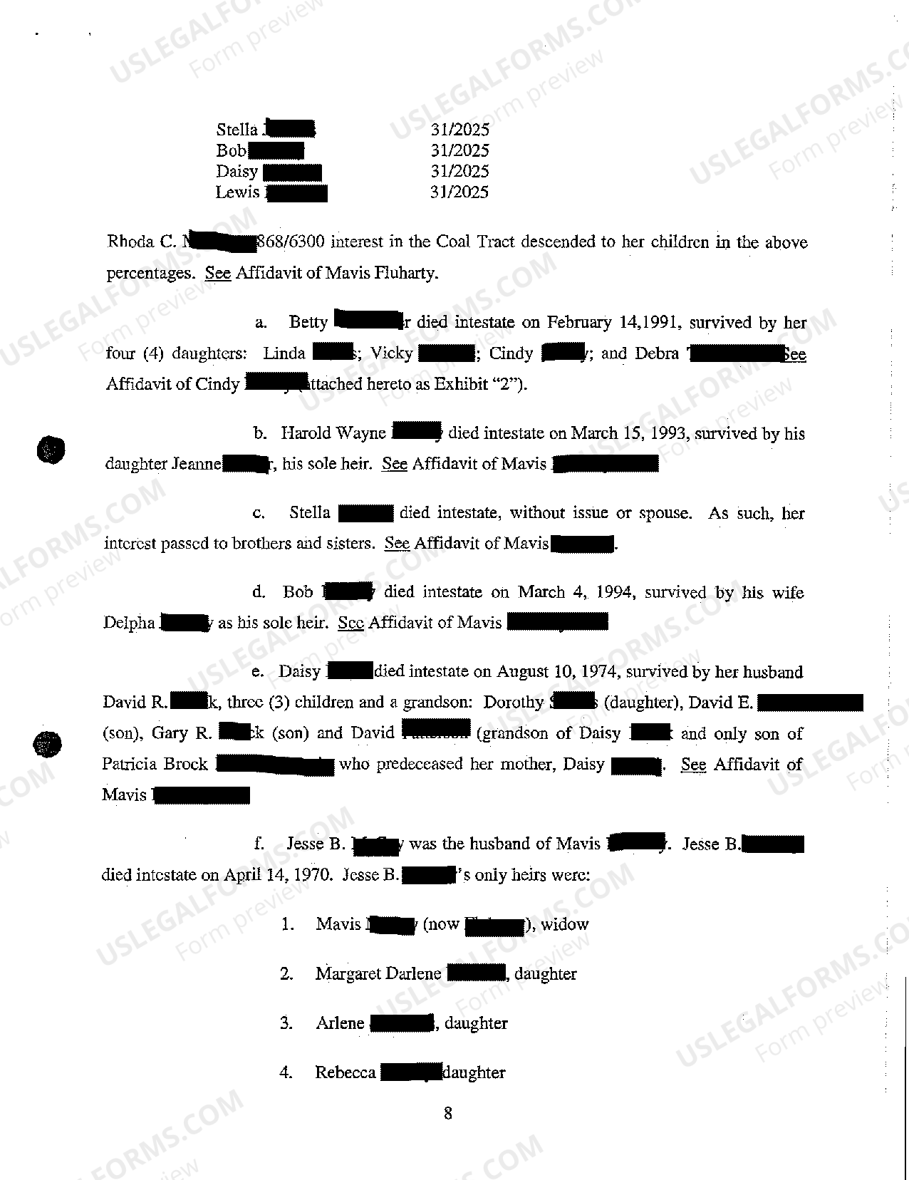 West Virginia Complaint to Quiet Title and Partition Real Estate