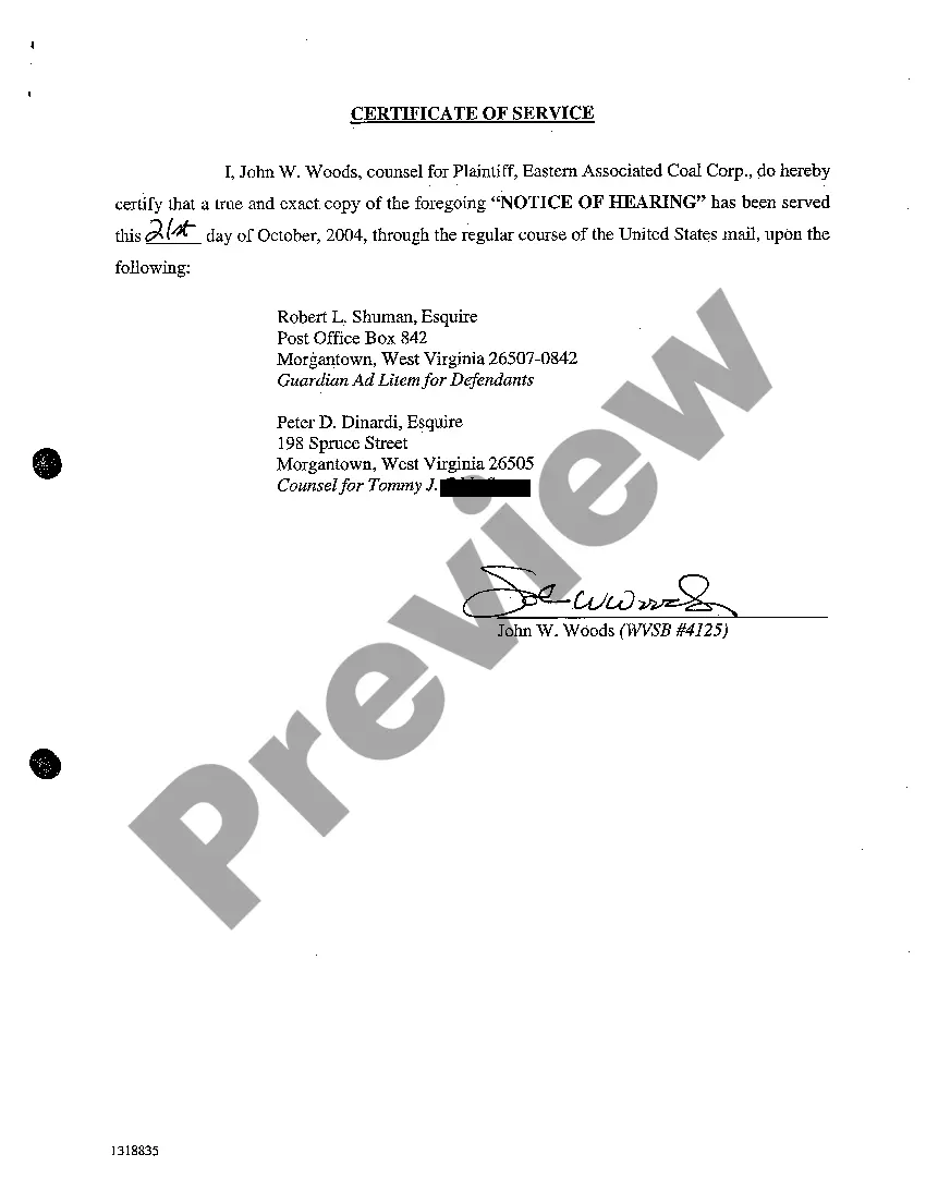 Preview A18 Notice of Hearing of Motion to Dismiss and Summary Judgment