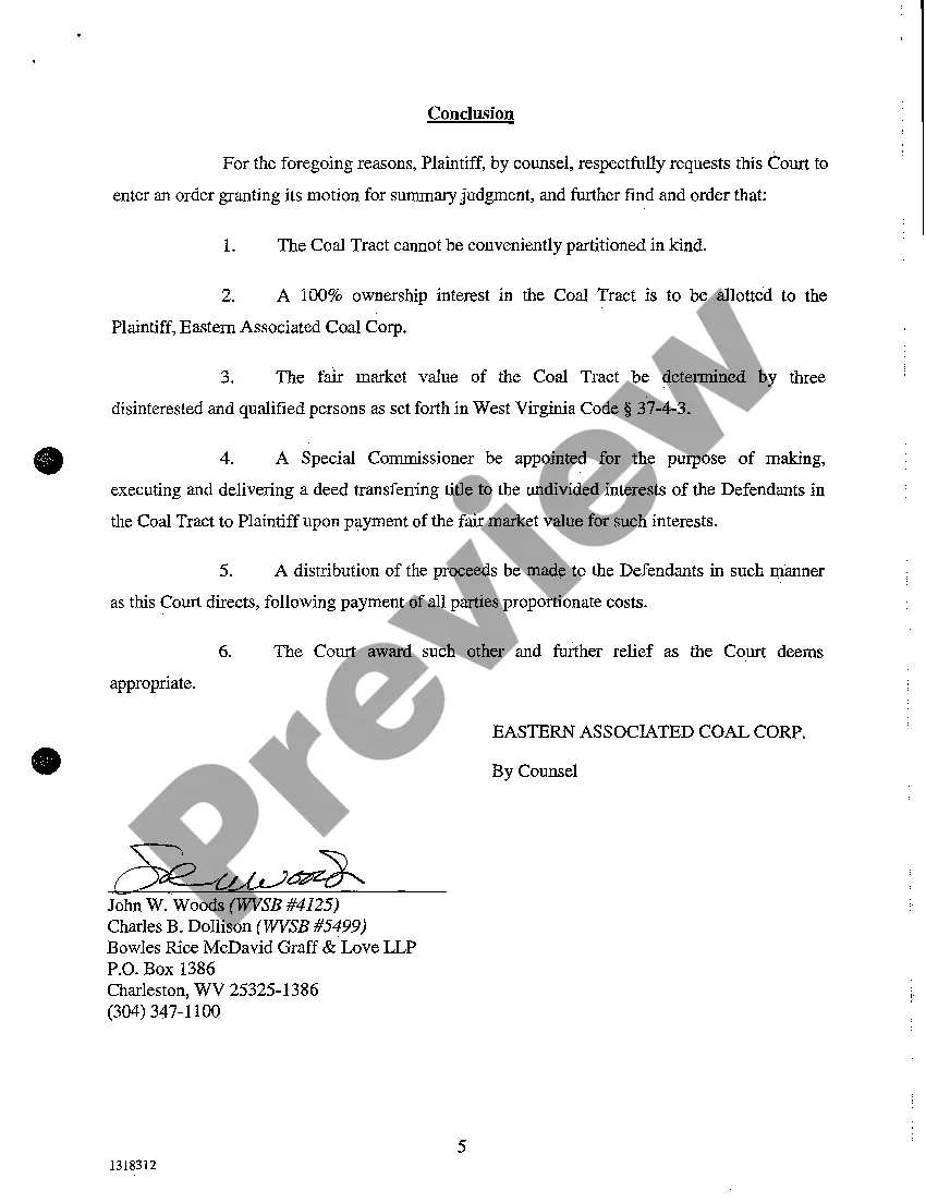 Preview A12 Memorandum of Law In Support of Motion for Summary Judgment On Behalf of Plaintiff