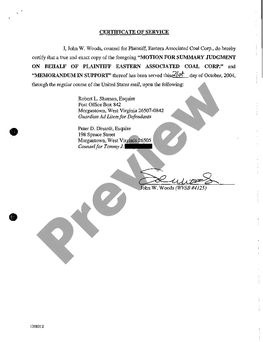 Preview A12 Memorandum of Law In Support of Motion for Summary Judgment On Behalf of Plaintiff