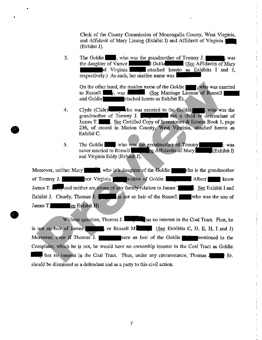 Preview A14 Memorandum In Support of Plaintiff's Motion to Dismiss Some Defendants and Parties