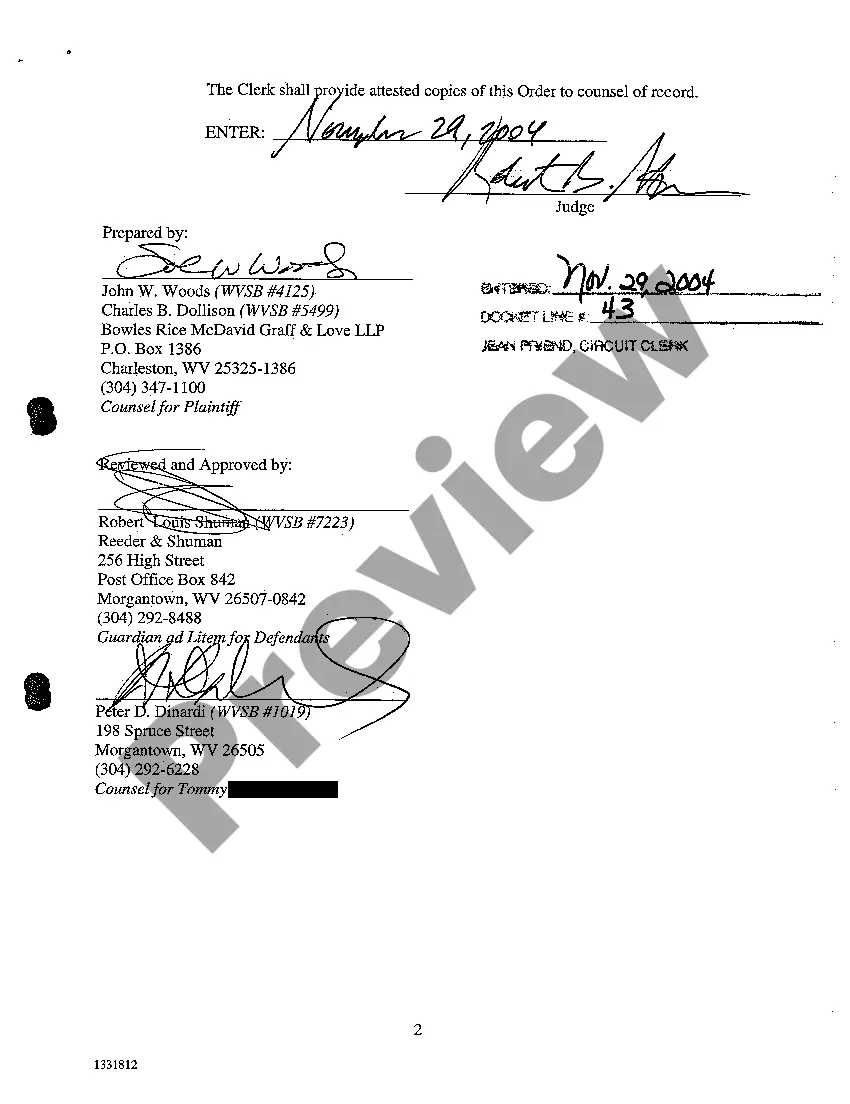 Preview A23 Agreed Order to Amend Original Order regarding Appraisers