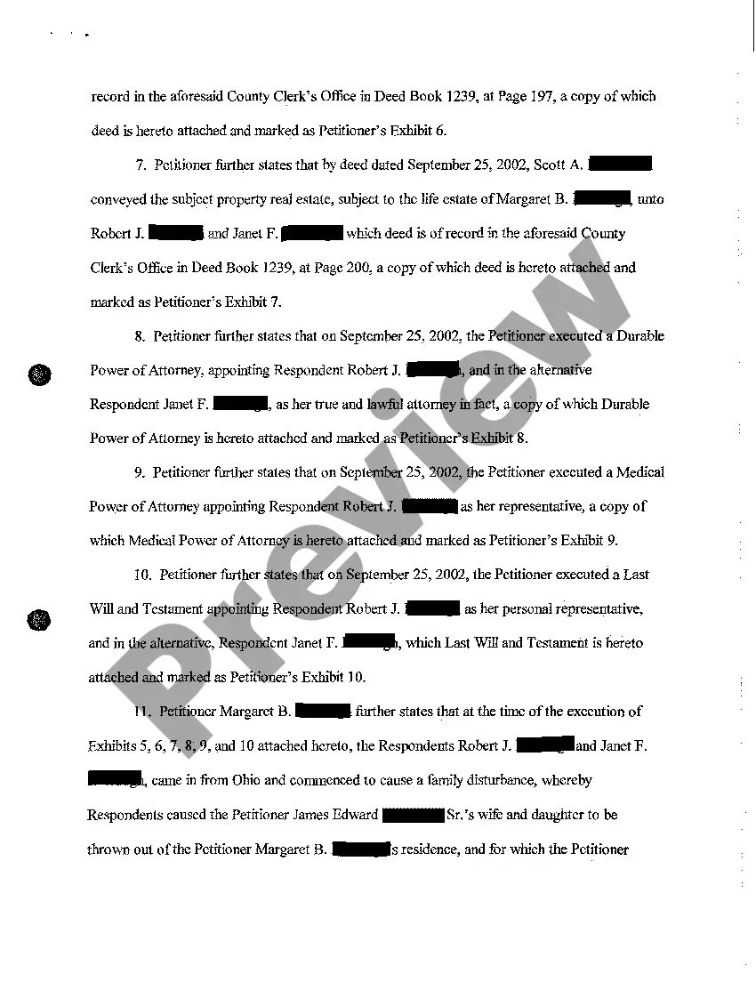 Preview A02 Petition to Void and Set Aside Deeds and Cloud On Title