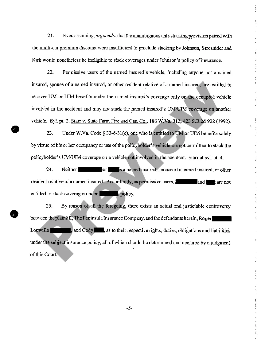 Get A03 Complaint for Declaratory Judgment Concerning Preview A03 Complaint for Declaratory Judgment Concerning