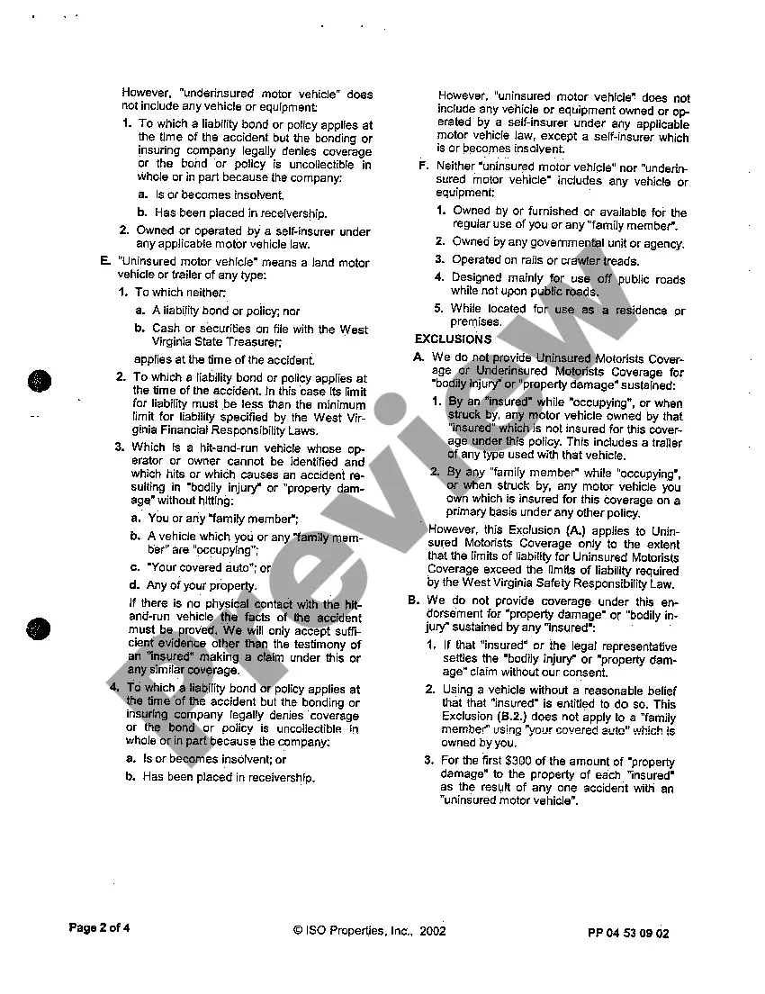 Get A04 Uninsured or Underinsured Motorists Coverage Preview A04 Uninsured or Underinsured Motorists Coverage