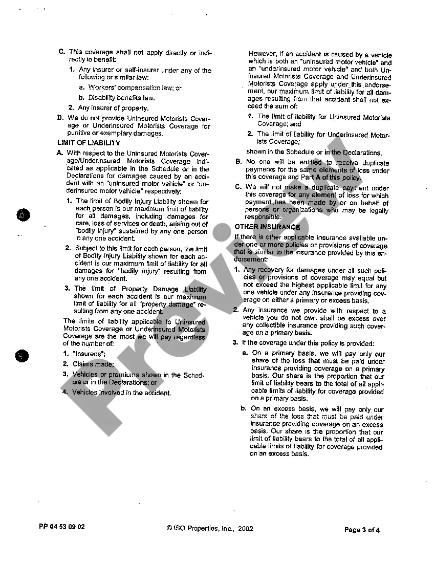 Get A04 Uninsured or Underinsured Motorists Coverage Preview A04 Uninsured or Underinsured Motorists Coverage