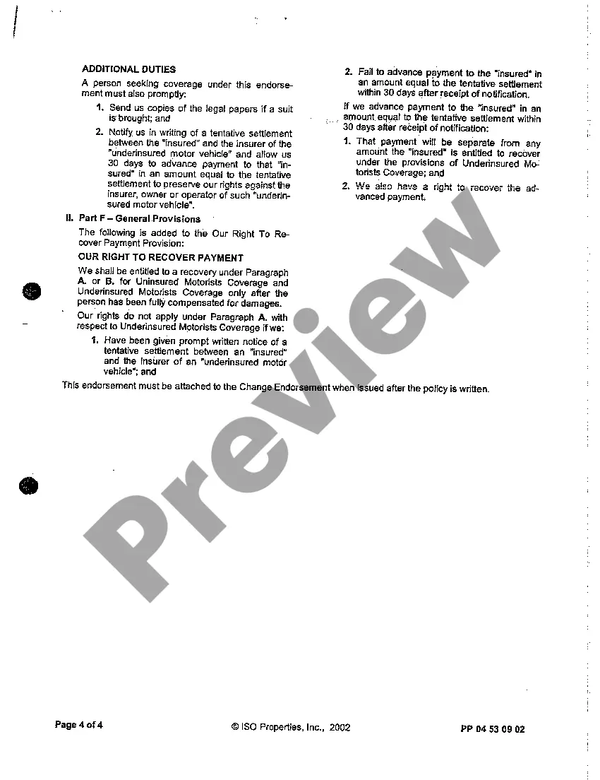 Get A04 Uninsured or Underinsured Motorists Coverage Preview A04 Uninsured or Underinsured Motorists Coverage