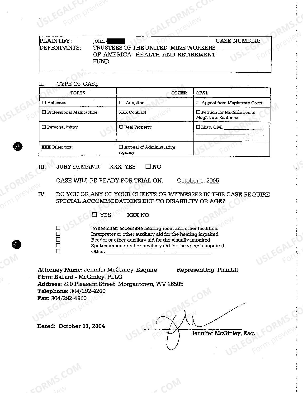 Preview Civil Case Information Statement Civil Case