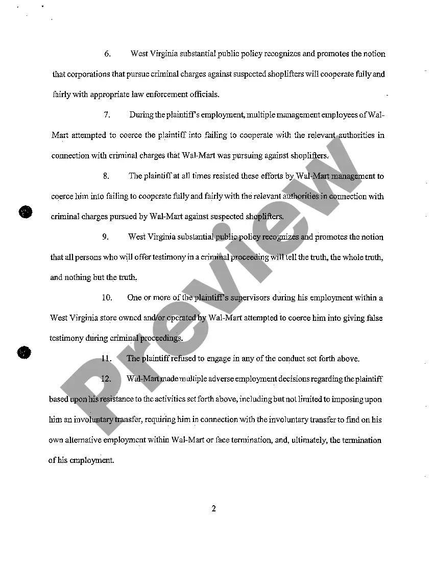 Preview A03 Complaint for Wrongful Termination and Wage Payment and Collection