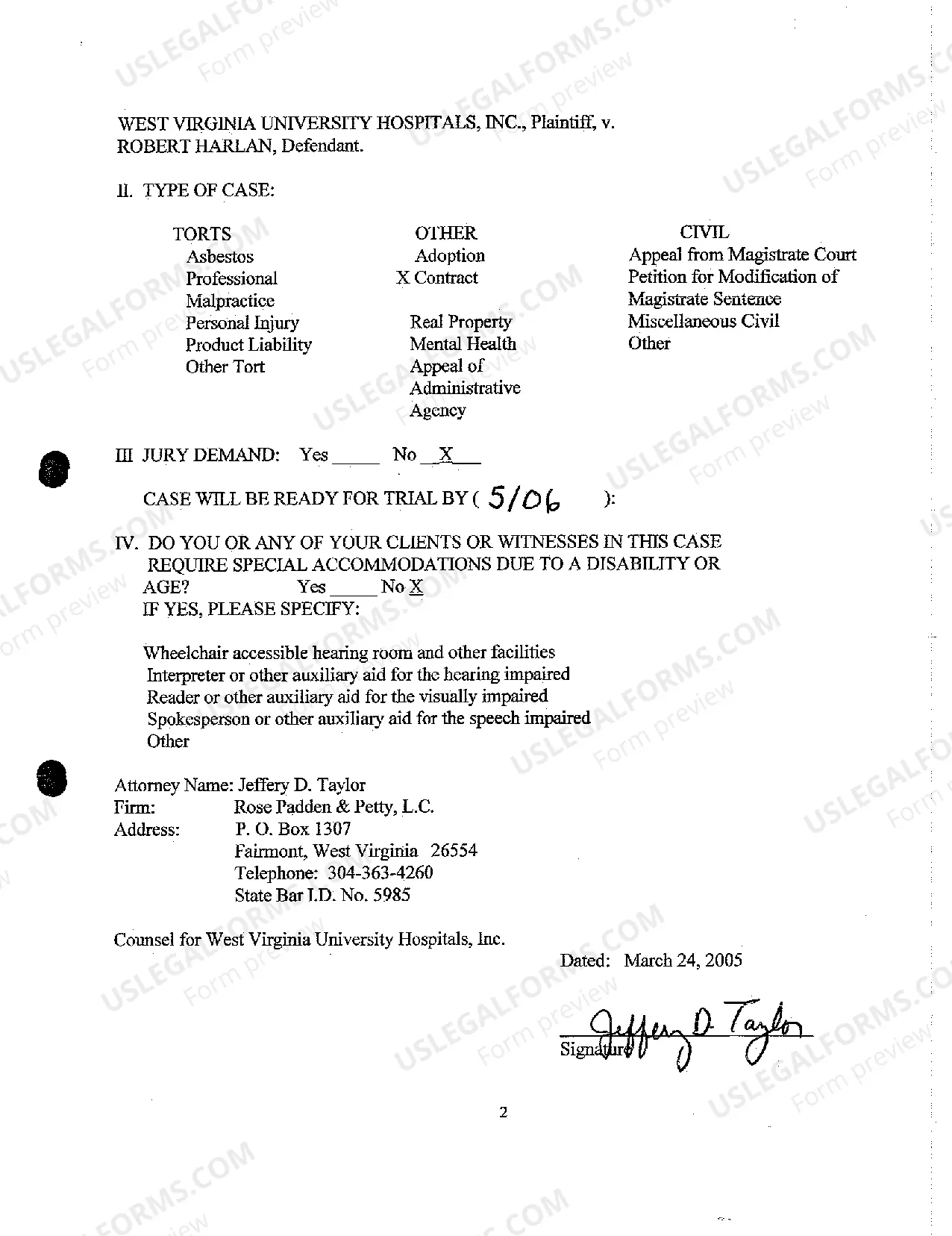 Preview A01 Civil Case Information and Cover Sheet