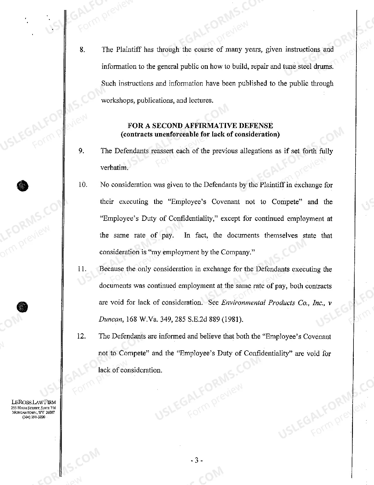 Preview A09 Answer and Affirmative Defenses