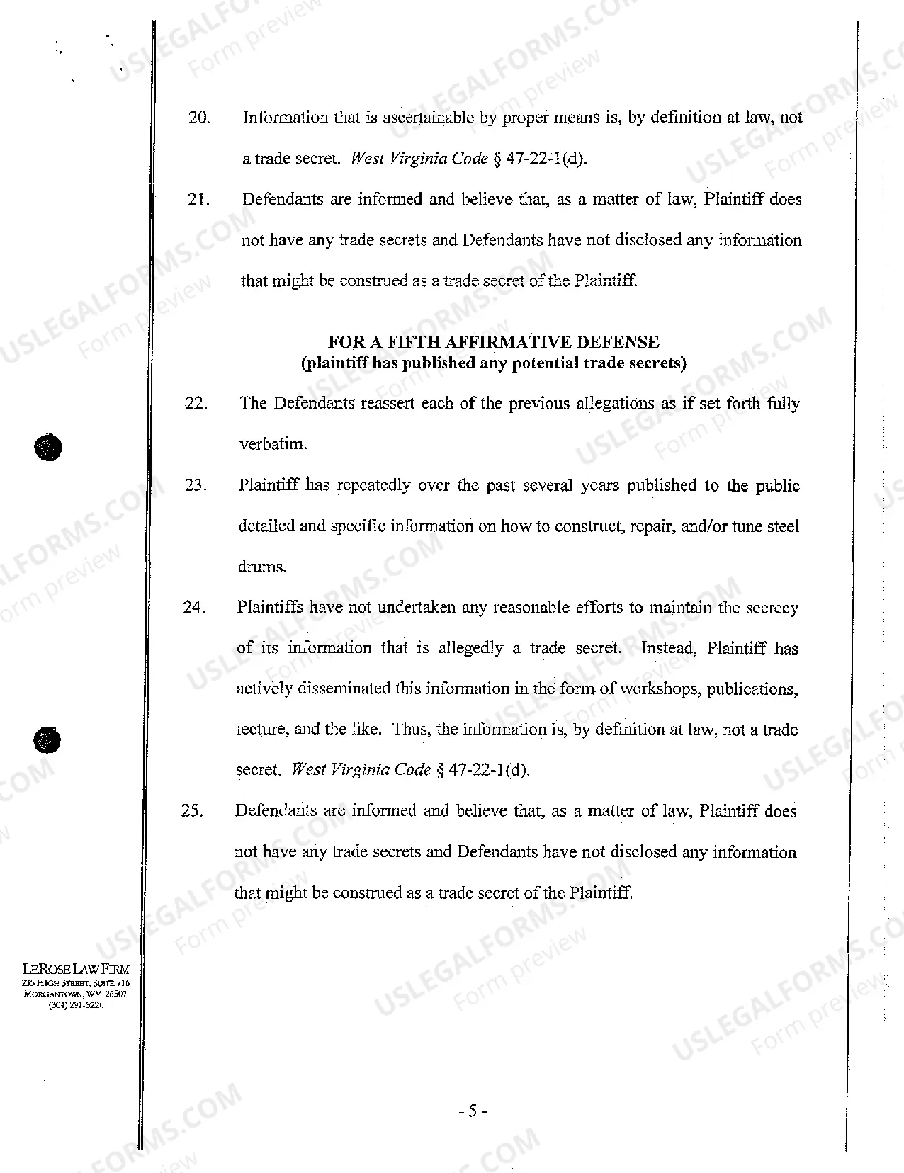 Preview A09 Answer and Affirmative Defenses