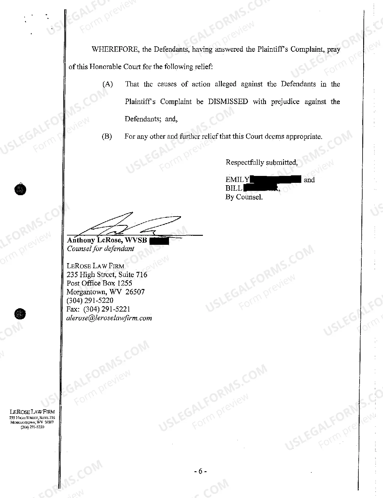 Preview A09 Answer and Affirmative Defenses