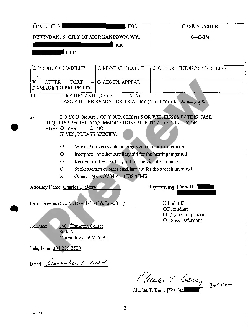 Get A01 Civil Case Information Statement Preview A01 Civil Case Information Statement