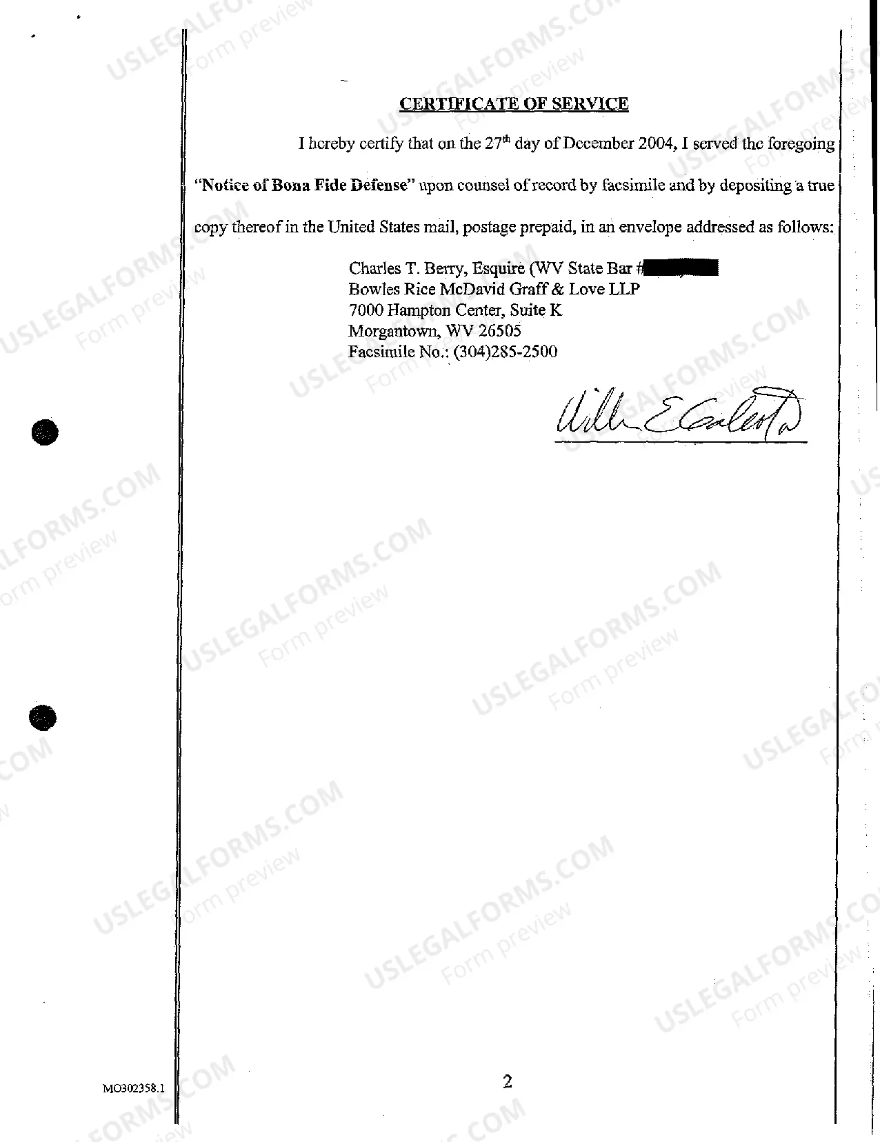 Preview A03 Notice of Bona Fide Defense