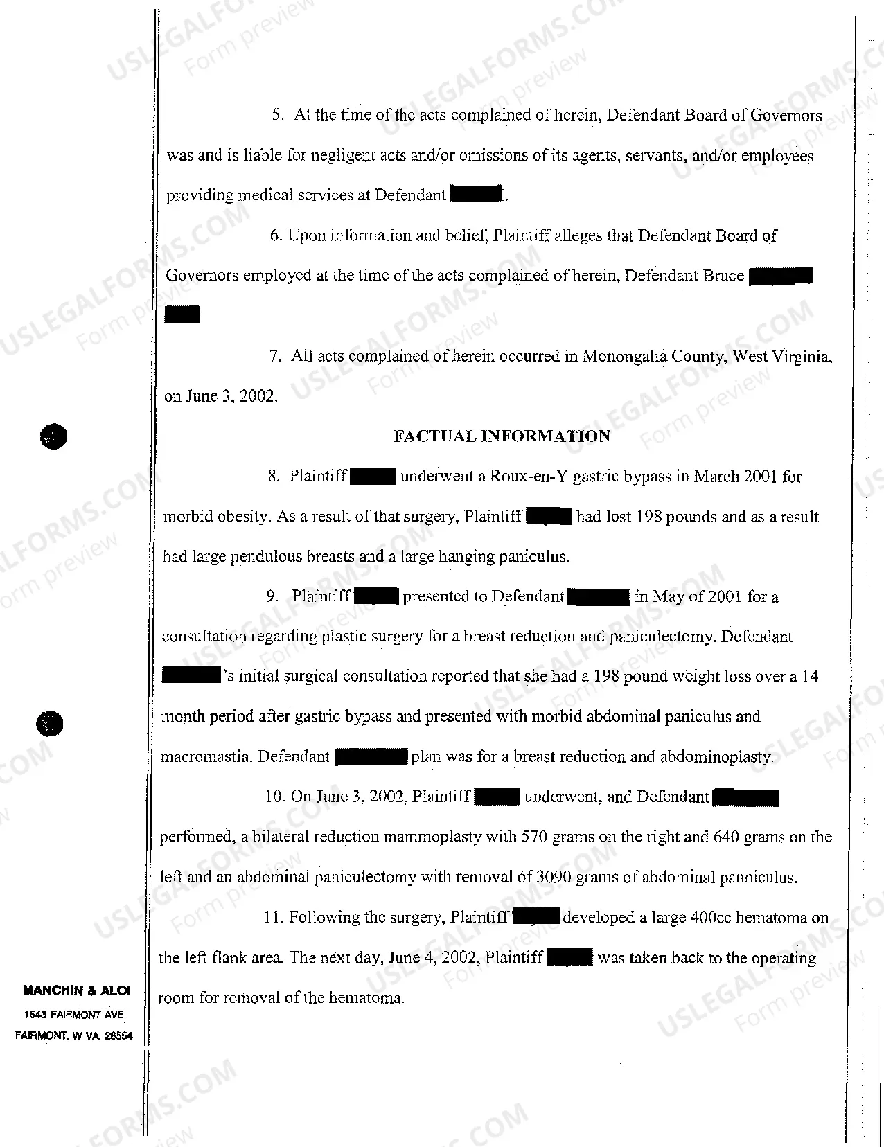 Preview A02 Plaintiff's Original Complaint for Medical Malpractice