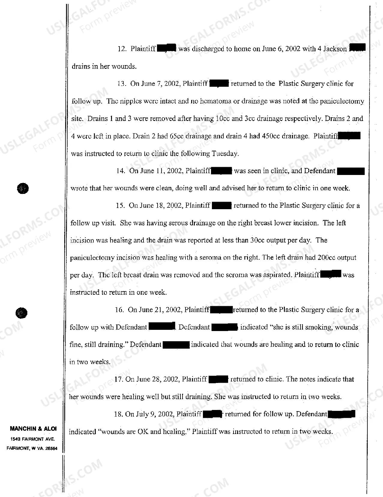 Preview A02 Plaintiff's Original Complaint for Medical Malpractice