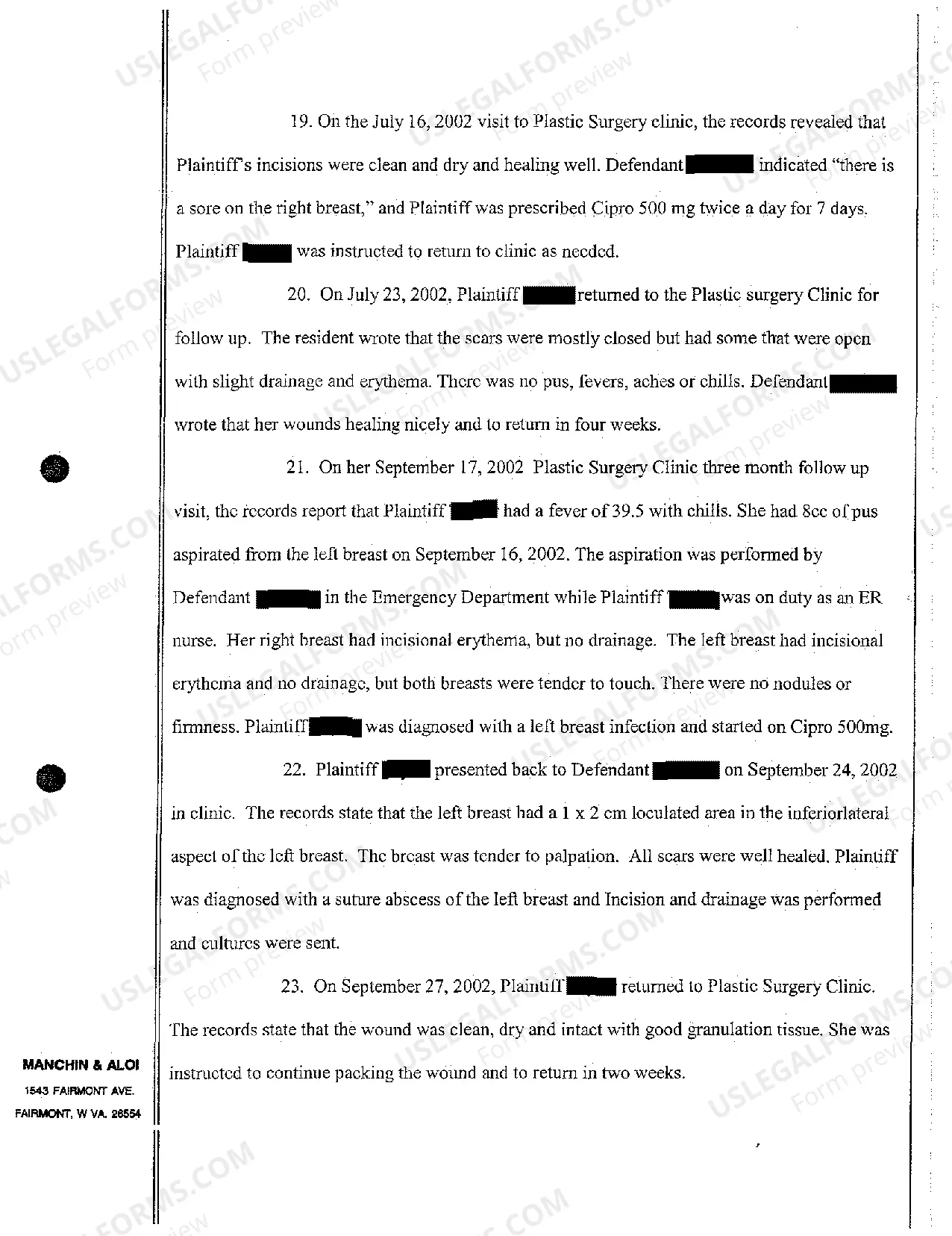 Preview A02 Plaintiff's Original Complaint for Medical Malpractice