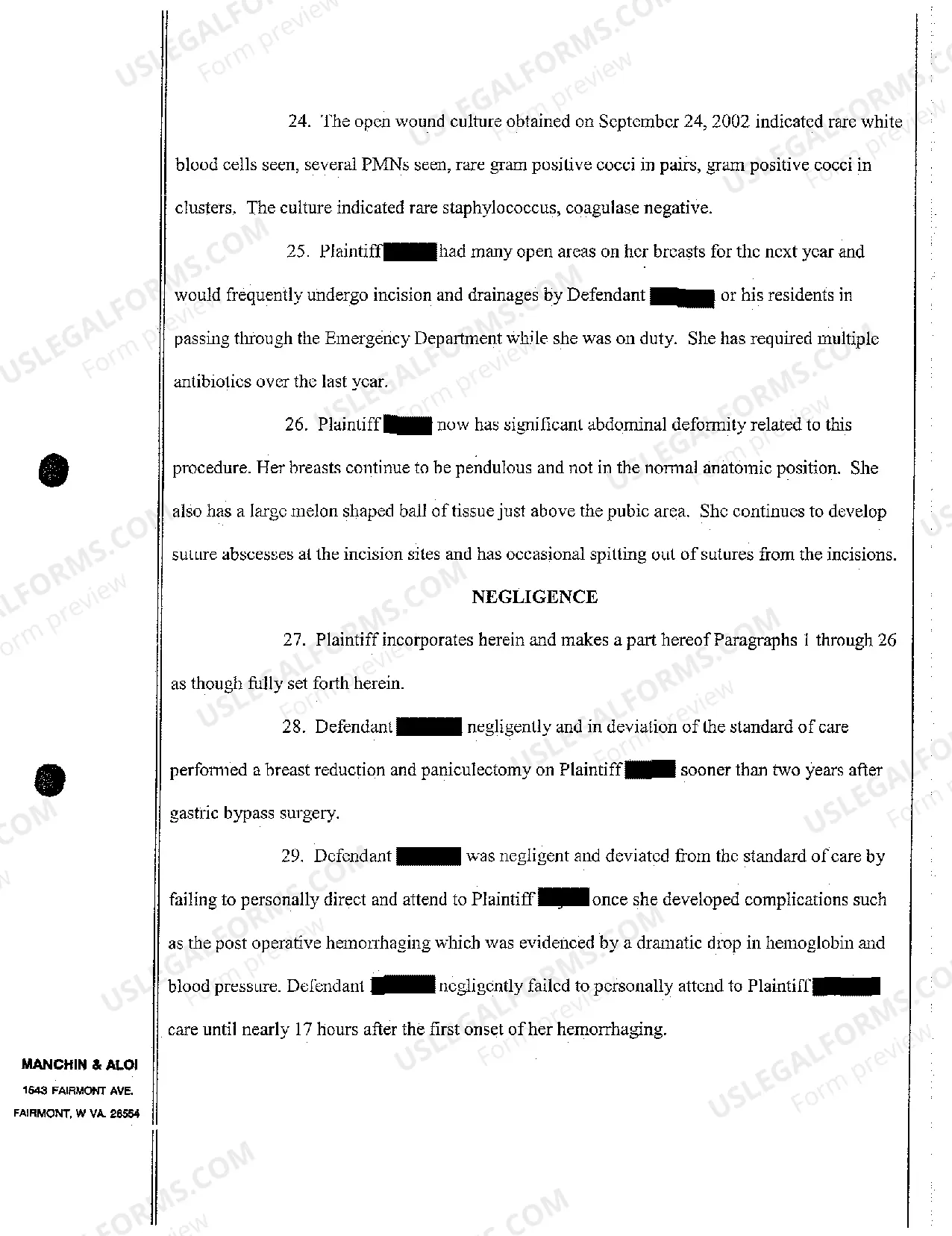 Preview A02 Plaintiff's Original Complaint for Medical Malpractice