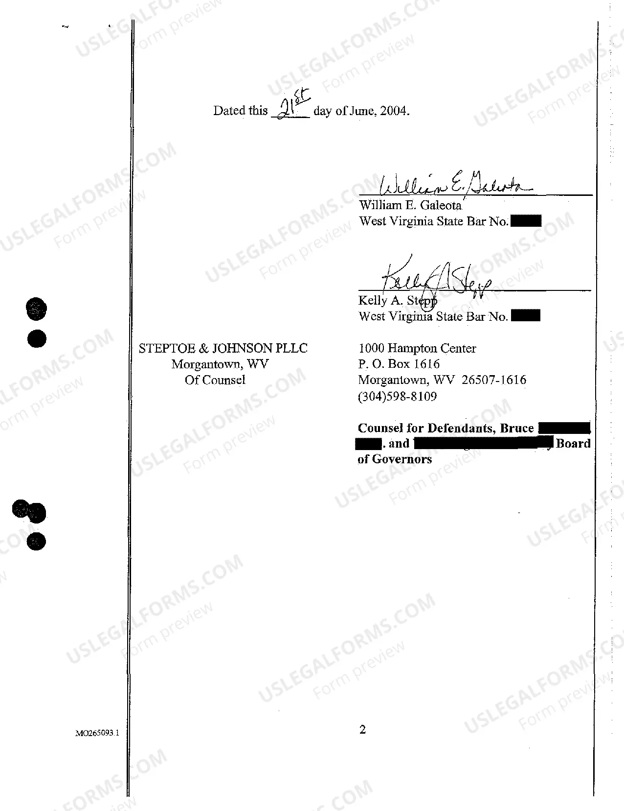 Preview A05 Notice of Bona Fide Defense
