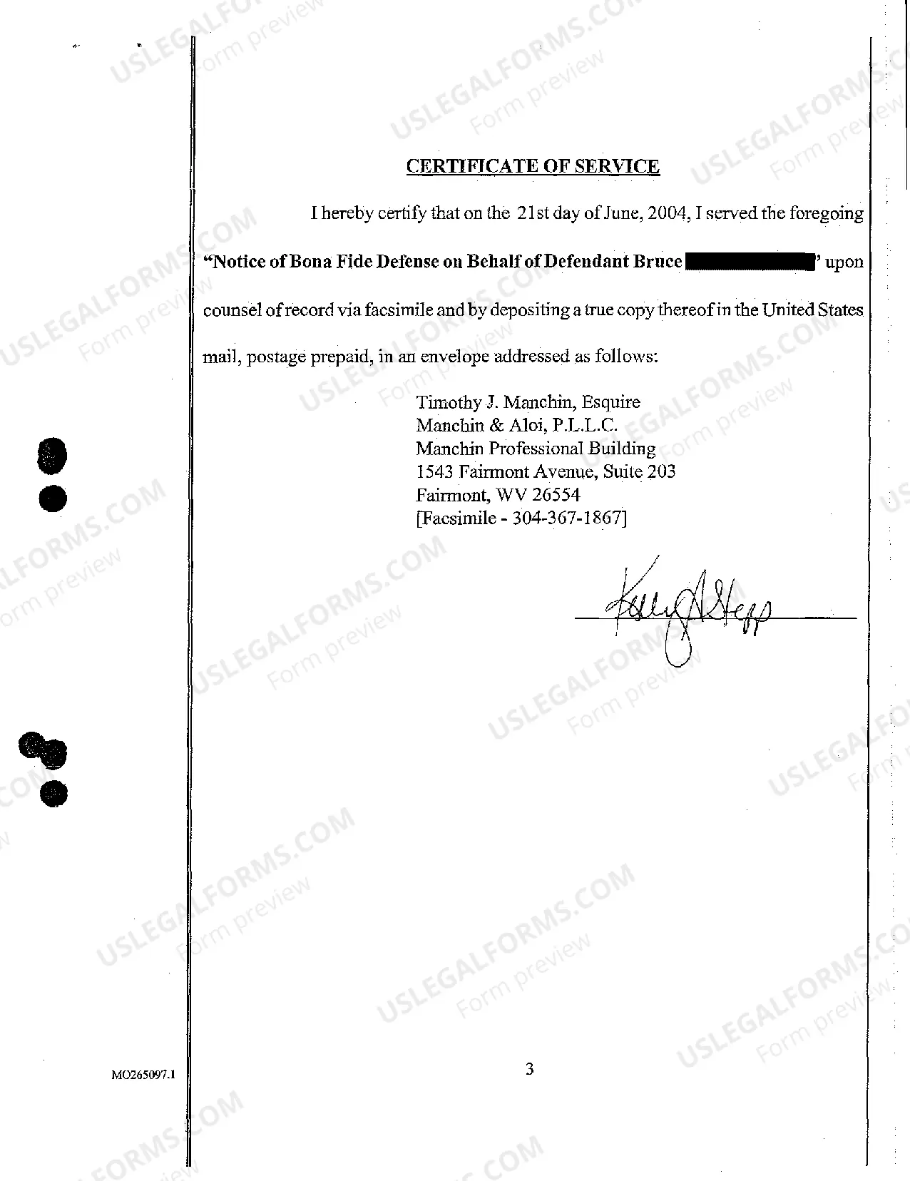 Preview A06 Notice of Bona Fide Defense