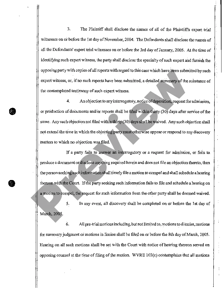 Preview A10 Scheduling Order