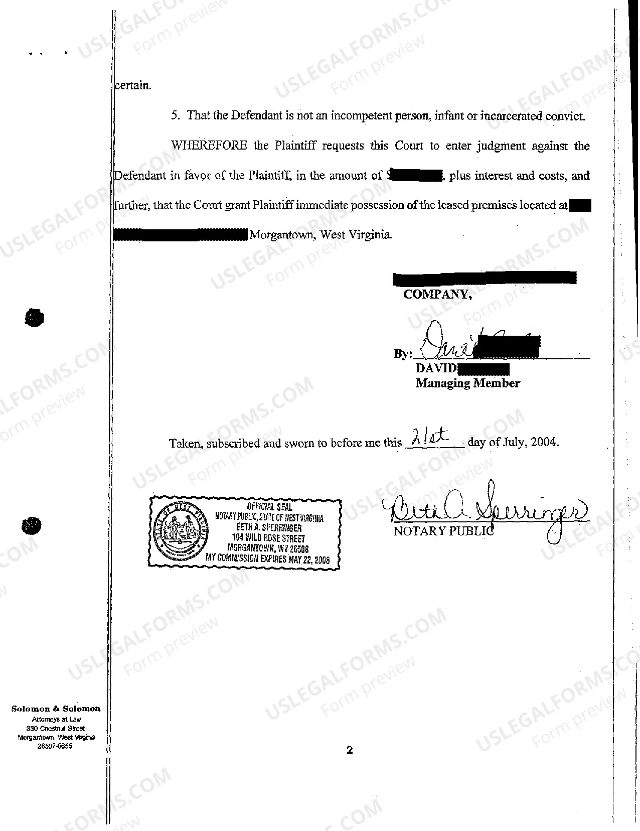 Preview A08 Affidavit