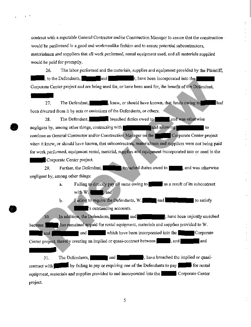 Get A02 Compliant for Enforcement of Mechanic's Lien, Breach of Contract and Unjust Enrichment Preview A02 Compliant for Enforcement of Mechanic's Lien, Breach of Contract and Unjust Enrichment