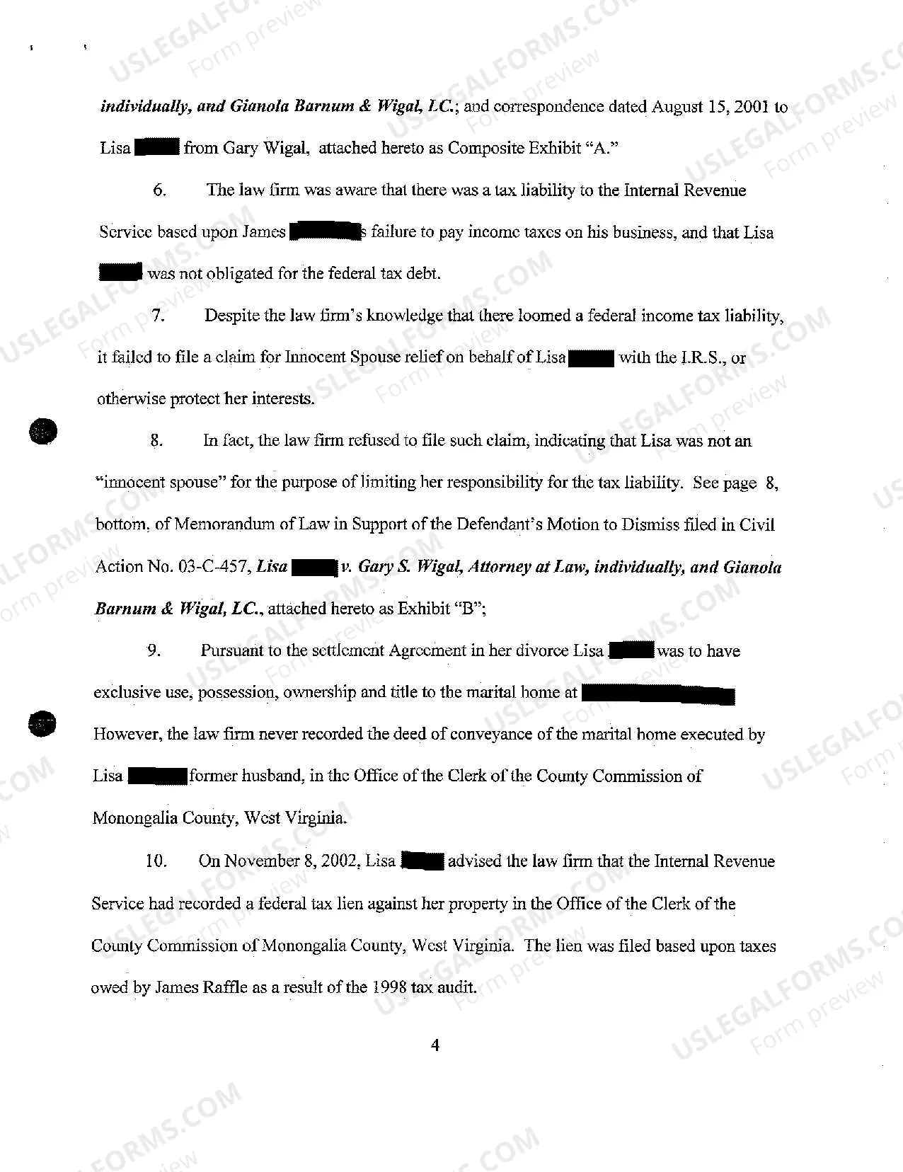 Preview A07 Defendant's Answer to Amended Complaint and Counterclaim