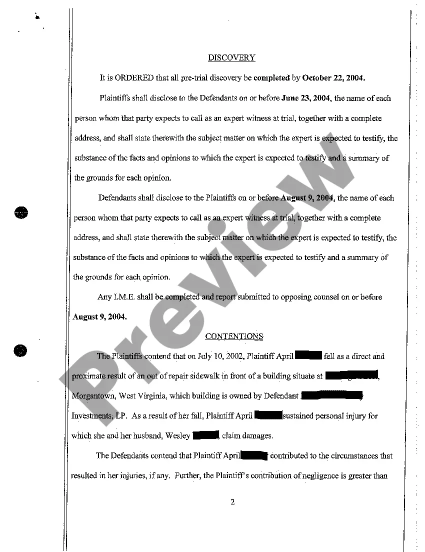 Get A13 Pretrial Scheduling Order Preview A13 Pretrial Scheduling Order