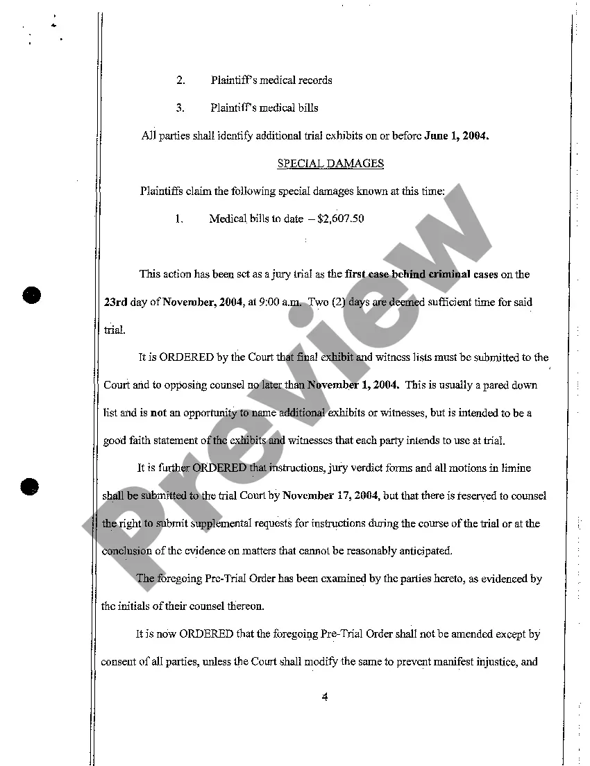 Get A13 Pretrial Scheduling Order Preview A13 Pretrial Scheduling Order